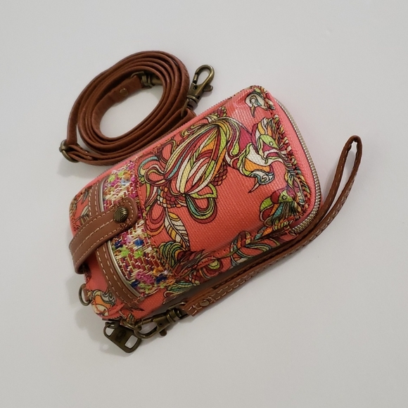Sakroots Cellphone Wallet Crossbody Wristlet - Picture 3 of 9